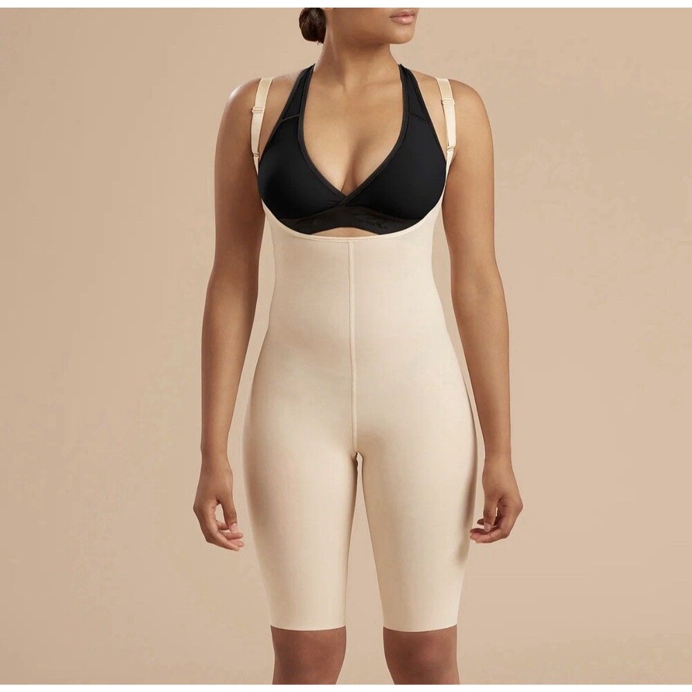 Marena Recovery Bodysuit Women Medium Beige Compression Shapewear Post Surgical